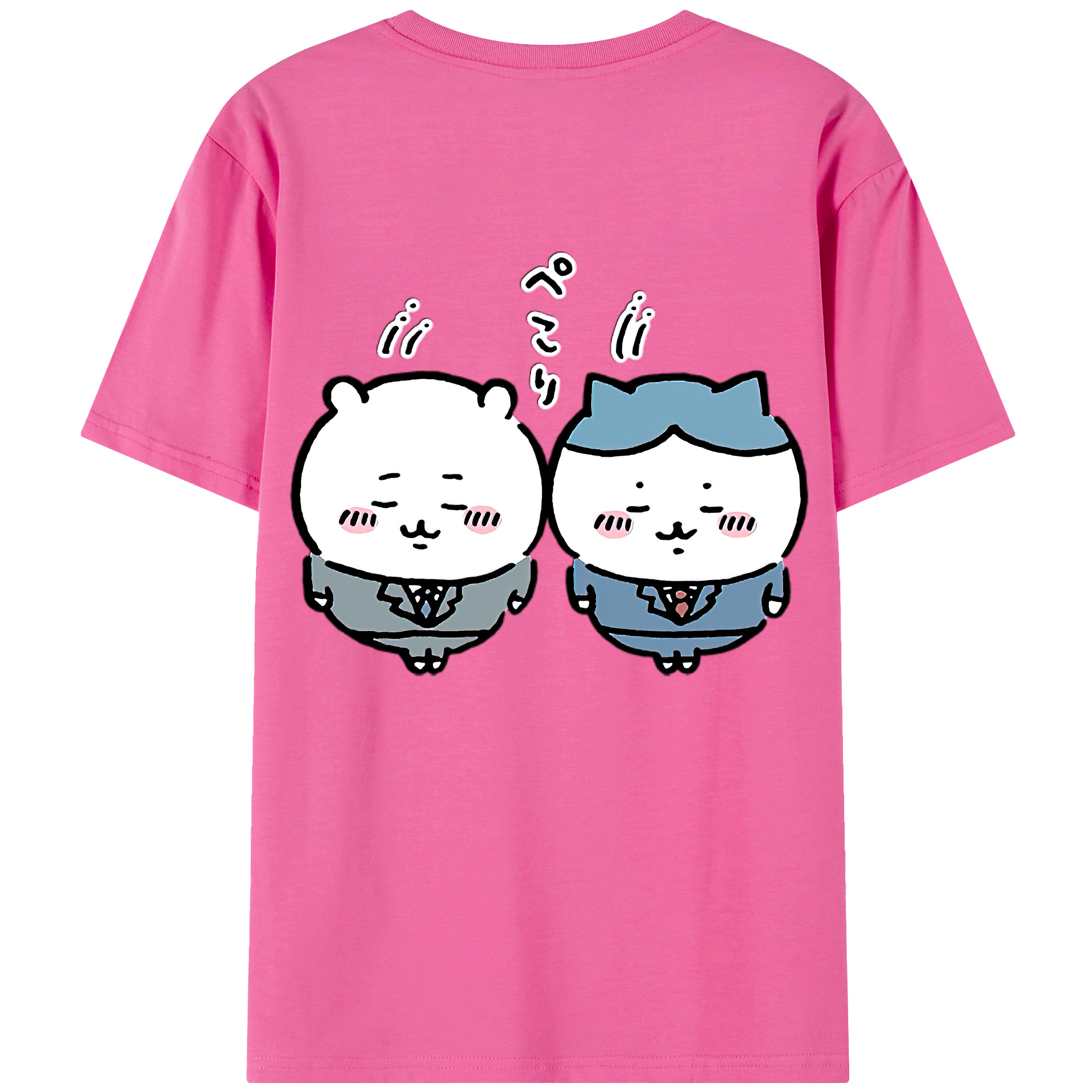 （画像用） ちいかわ ハチワレ Chii-kawa hachiware レディース半袖Tシャツ(バックプリント)